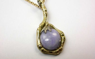 Pendentif jade lavande